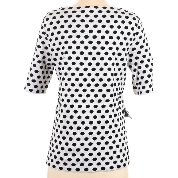 Moth Dottie Black & WhiteDot Pocket Top - Picture 4 of 6